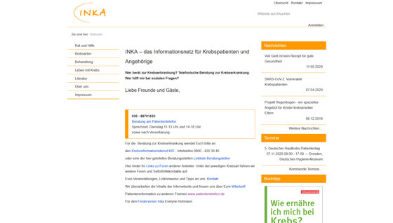 Förderverein INKA - Informationsnetz für Krebspatienten und Angehörige e.V.